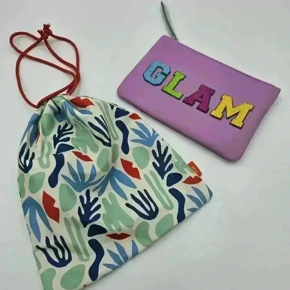 Handbags - IPSY Pouches - Stylish Drawstring Bag & GLAM Cosmetic Pouch Set